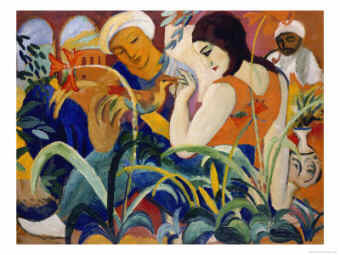 auguste Macke, German Expressionist (Blue Rider) Painter: Eastern Women, 1912
