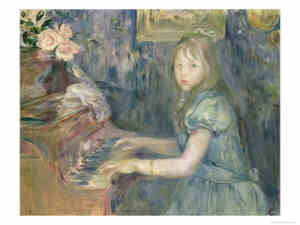 Berthe Morisot, French Impressionist Painter: Lucie Leon at the Piano, 1892