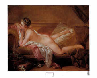 Francois Boucher, French Rococo Painter: Girl Resting