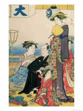 Torii Kiyonaga, Japanese Ukiyo-e artist: Women of the Gay Quarters