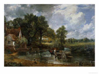 John Constable, British Landscape Painter: The Hay-Wain (With Willy Lott's Cottage by Flatford Mill), 1821