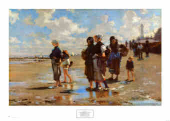 John Singer Sargent: American Painter: Oyster Gatherers of Cancale, 1878