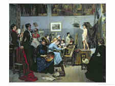 In the Studio by Maria Konstantinova Bashkirtseva