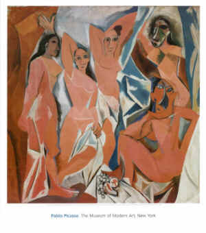 Pablo Picasso, Spanish Cubist and Modern Painter: Les Demoiselles d'Avignon, c.1907