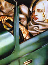Tamara de Lempicka, Polish Art Deco and Neo-Cubist Painter: Autoportrait, 1925