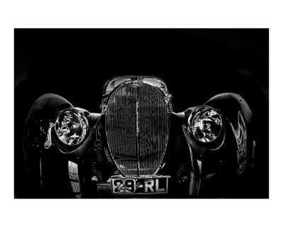 Bugatti Ghost black-and-white photograph