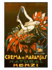 Achille Mauzan, French-Italian Vintage Poster Artist: Henzi Orange Cream Soda