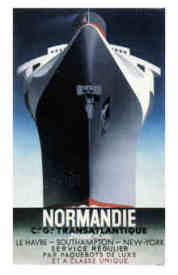 Adolphe Mouron (A.M.) Cassandre, French Art Deco Vintage Poster Designer: Normandie