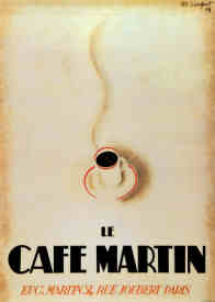Charles Loupot, French Art Deco Vintage Poster Designer: Cafe Martin