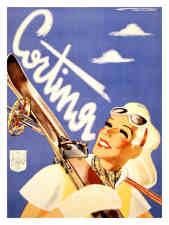 Franz Lenhart, Austro-Italian Art Deco Vintage Poster Designer: Cortina
