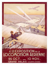 Georges Dorival, French Vintage Poster Designer: Exposition de la Locomotion Aerienne