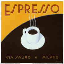 Marco Fabiano, Italian-Canadian Retro-Vintage Poster Designer: Via Sauro (Espresso)