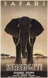 Steve Forney, American Retro-Vintage Poster Designer: Serengeti