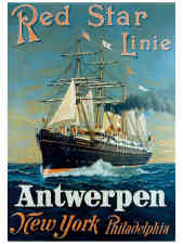 Vintage Red Star Line Posters